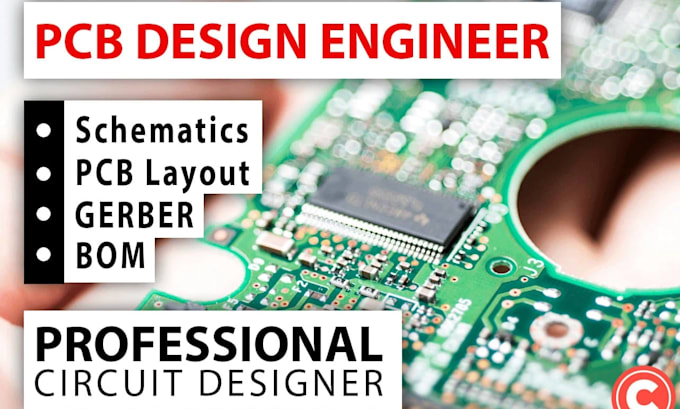 design pcb layout with schematic, footprints, bom, gerber files, docs files