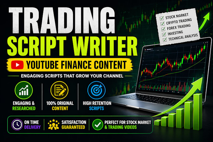 write engaging stock market and trading scripts for youtube