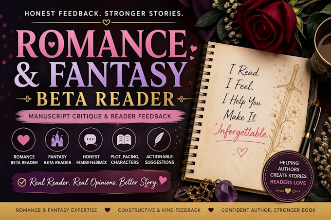 romance beta reader, beta reader fantasy beta reader critique manuscript romance