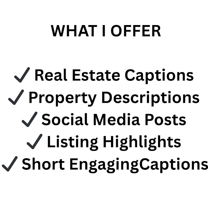 write real estate caption and property description
