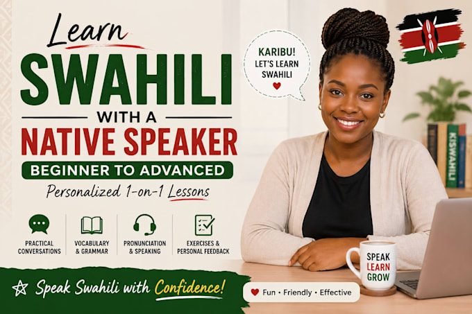 teach you swahili from beginner to advanced level