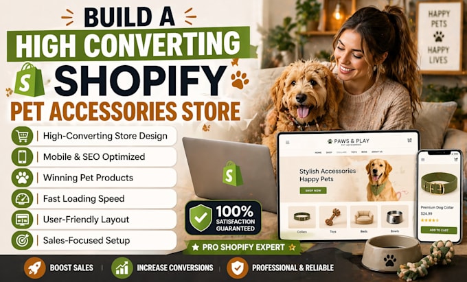 build a high converting shopify pet accessories store