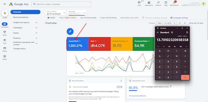 manage and optimize google adwords PPC campaigns for max roas