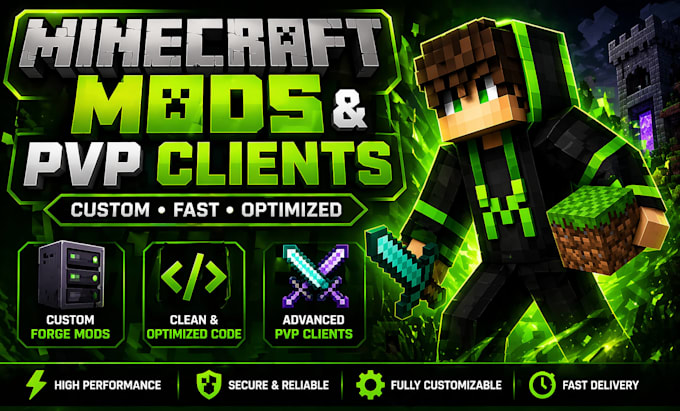 create custom minecraft forge mods and pvp clients