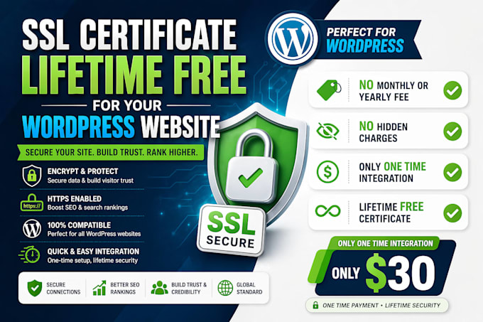 install free SSL certificate https for wordpress website security