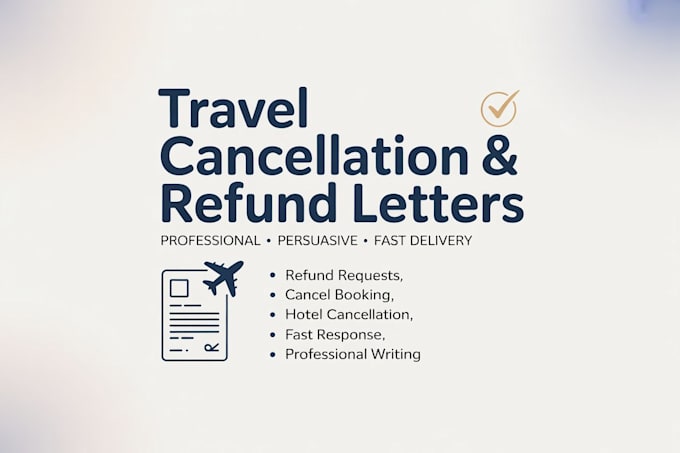 write a cancellation request letter for travel services