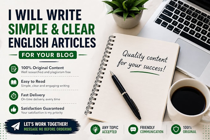 write simple and clear articles in english