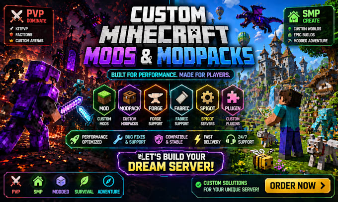 fix create minecraft modcraft mod modpack forge fabric spigot server plugin pvp