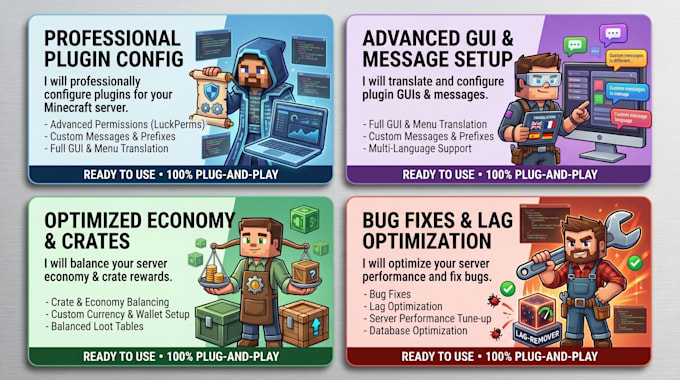 professionally configure plugins for your minecraft server
