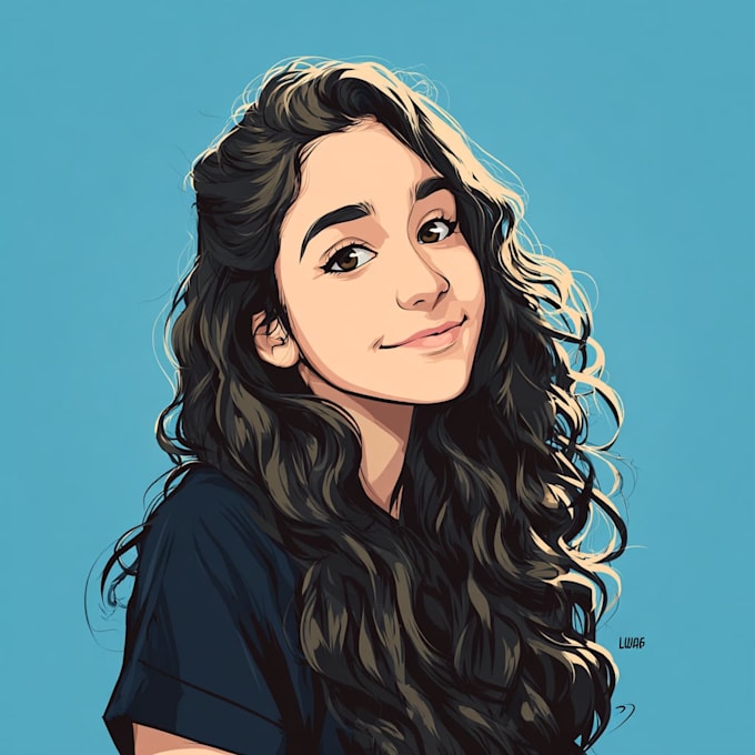 draw cartoon vector portrait with your face