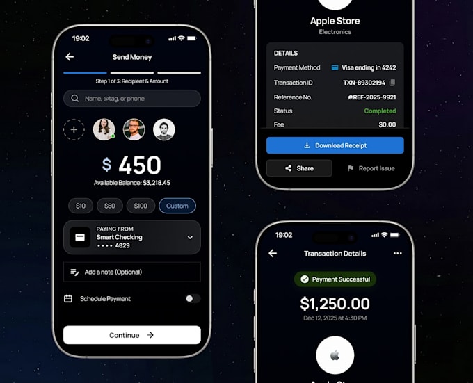 create payment app mobile app crypto wallet loan app money transfer app