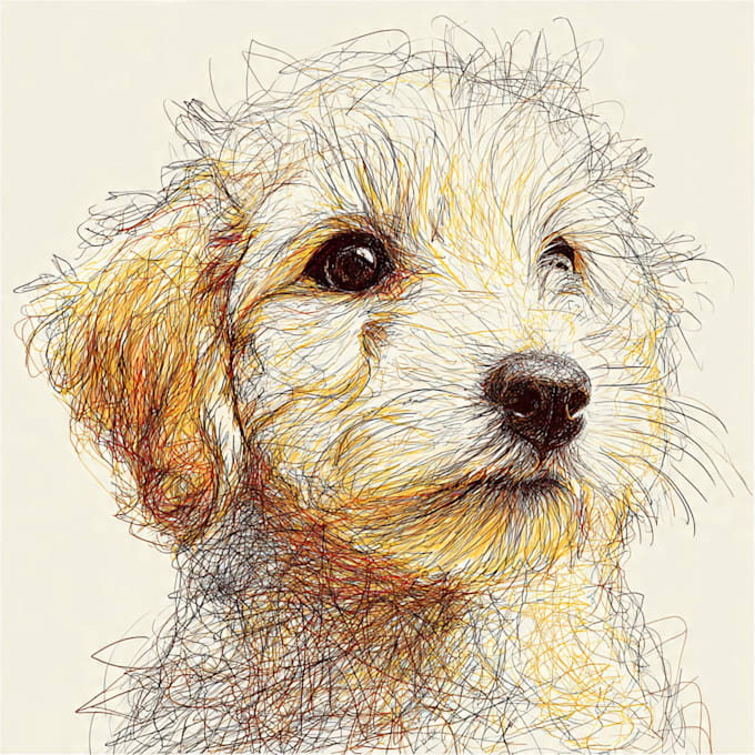 draw your pet into awesome scribble art