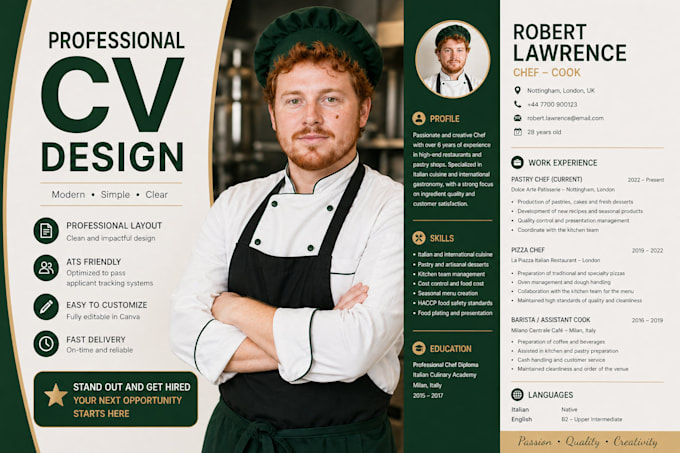 design professional curriculum vitae