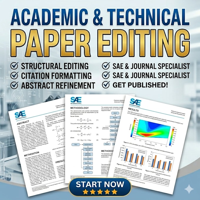 edit and format research papers and technical abstracts
