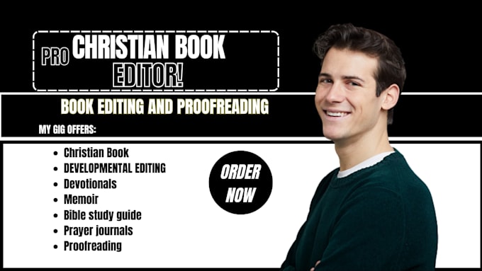 be your christian editor for devotionals, prayer journals, and bible study guide