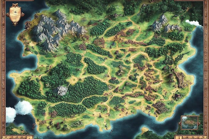 Design awesome character dnd rpg fantasy cartoon art and map by David ...