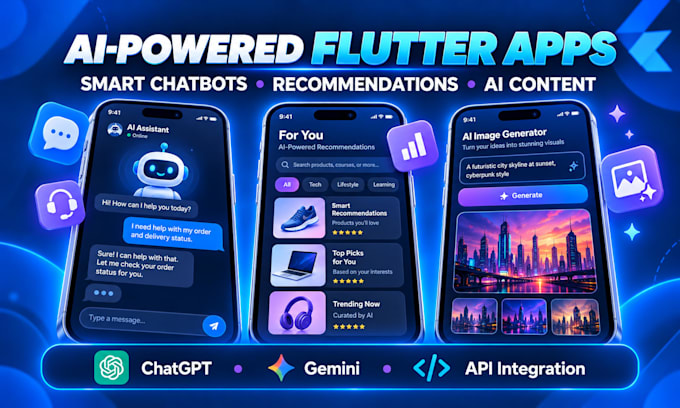 build ai flutter apps with chatgpt, gemini and apis
