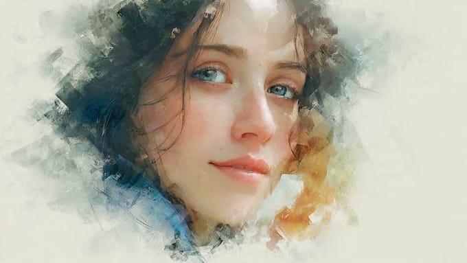create watercolor children illustration