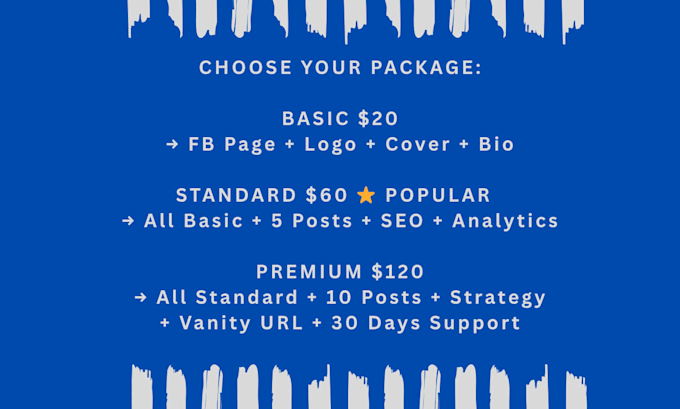 create professional facebook business page  with logo