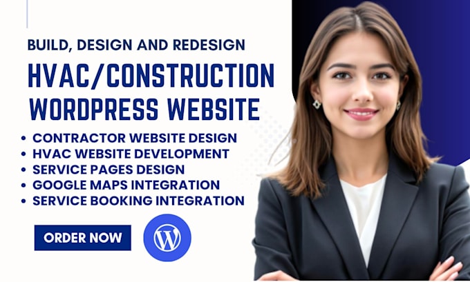 design contractor website, construction website roofing, plumbing, hvac website
