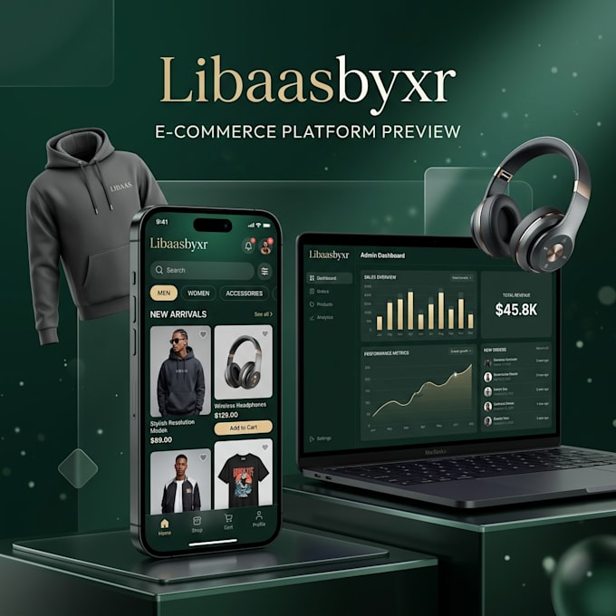 build a premium fullstack ecommerce web and mobile app suite