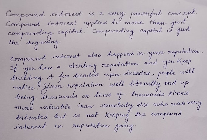 handwrite notes letters assignments and documents