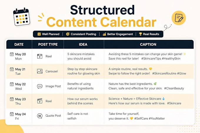 create a premium social media content calendar