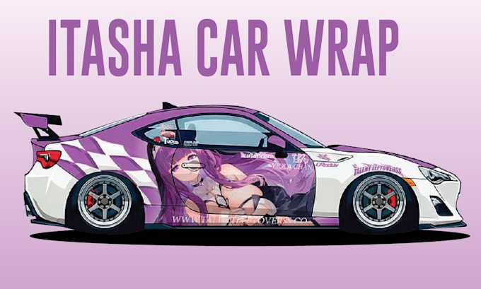 create racing car wrap, itasha car wrap , sport car wrap design