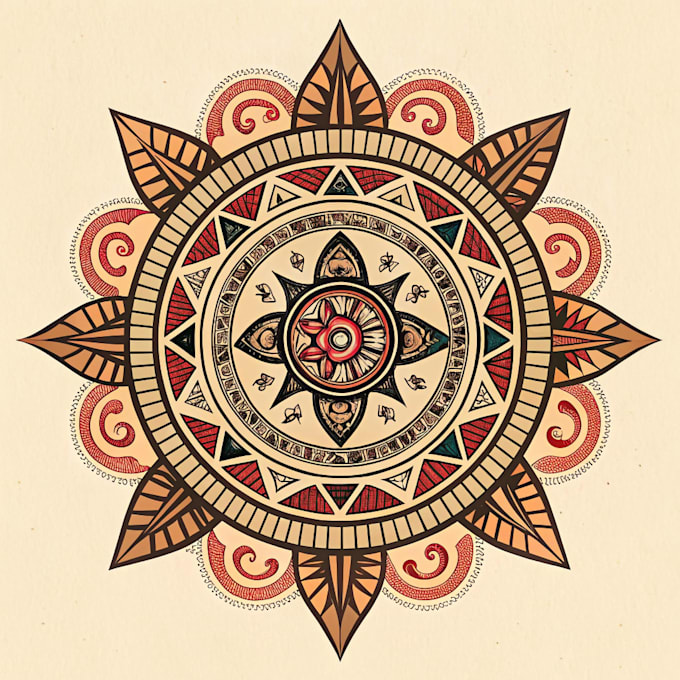 do unique traditional, mandala, polynesian tattoo design