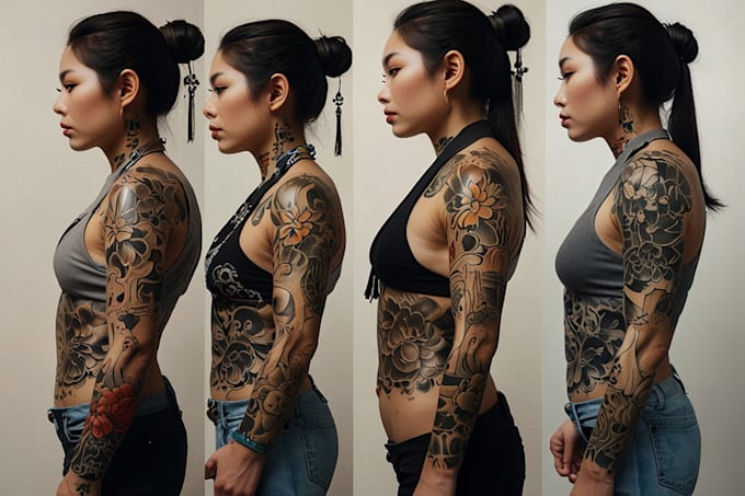 drawing a tattoo in japanese style