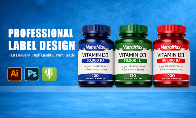 do all types of product packaging, label and sticker design