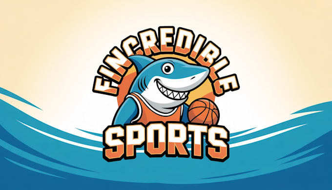 do shark mascot logo design in 1 day