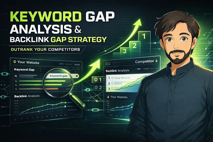 seo competitor analysis with keyword and backlink gap report