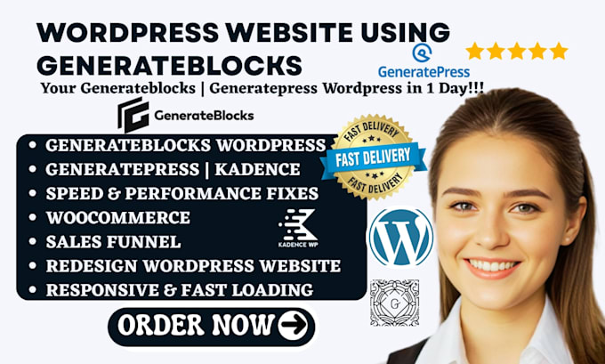 build fast loading wordpress website using generateblocks and generatepress