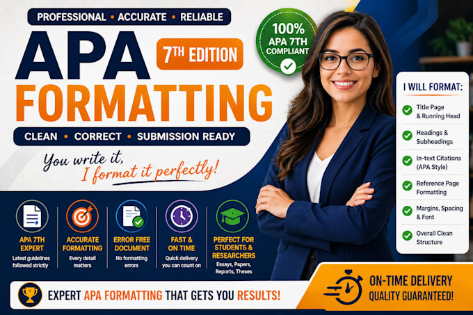 format your paper in apa 7th edition and fix citations professionally