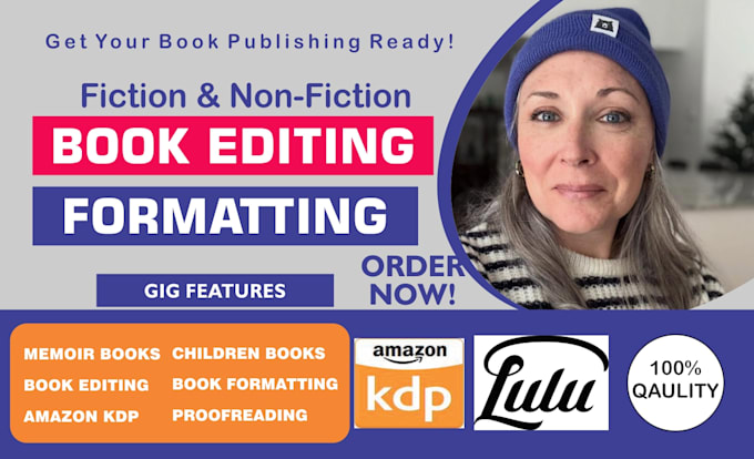 developmental edit, format, proofread children book, fiction novel, nonfiction