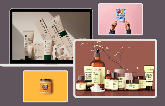 do product packaging box design, amazon box packaging, label design, mailer box