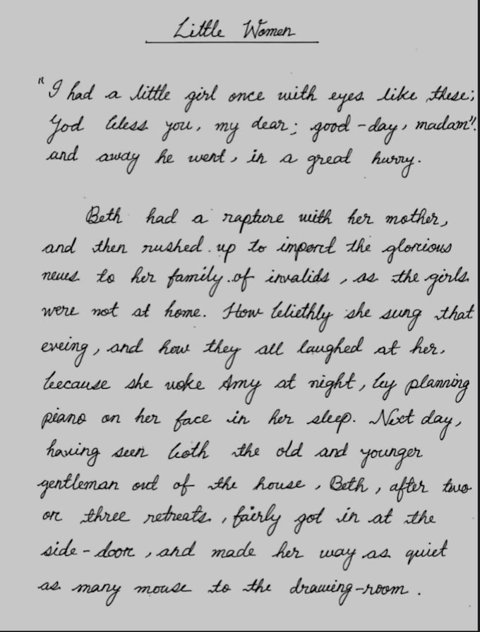 turn your texts into handwritten work