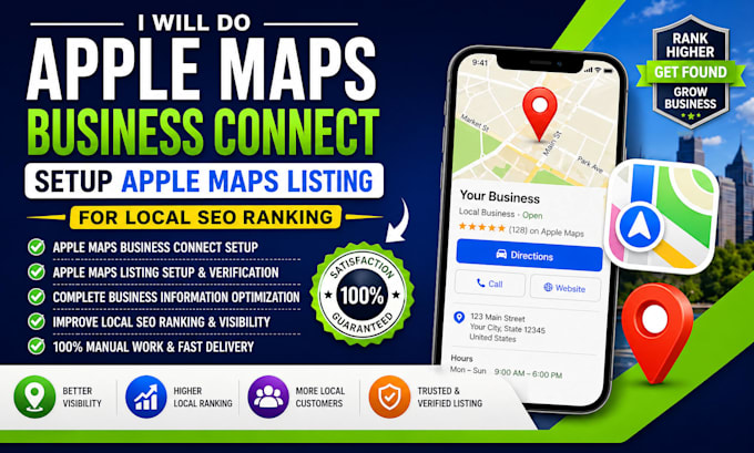 do apple map business connect, setup apple maps listing for local seo ranking