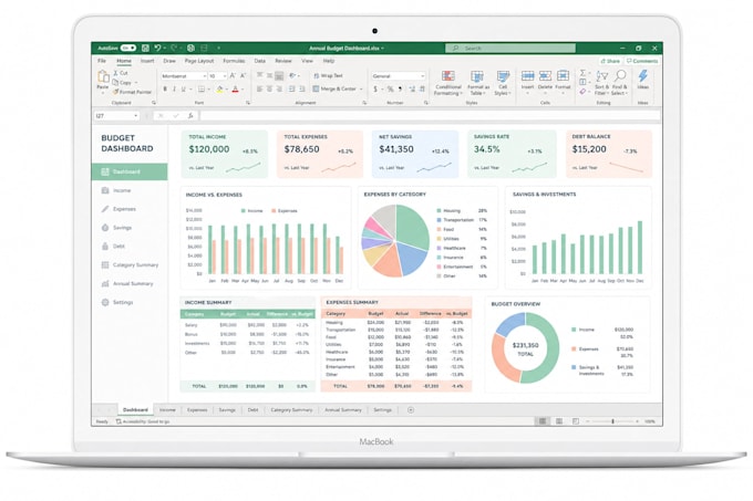 design your excel budget planner with dashboard