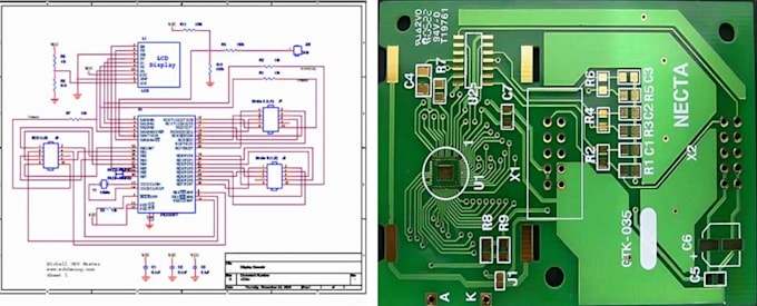 redesign pcb,circuit pcb,esp32 pcb design,microcontroller,layout and gerber,file