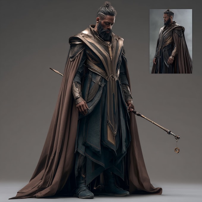 create scifi, fantasy, superhero character design