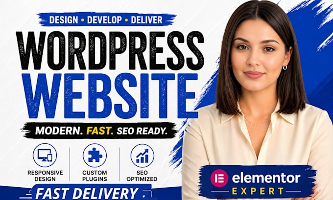 design, redesign or create wordpress website with elementor, wordpress developer