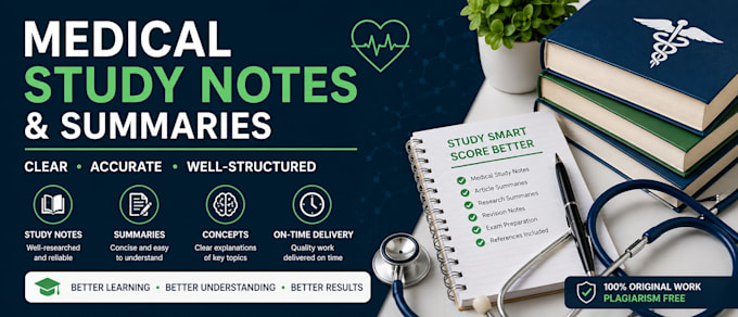 create medical study notes and exam revision summaries