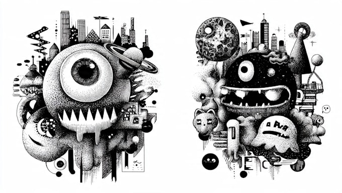 create clean and unique doodle art designs