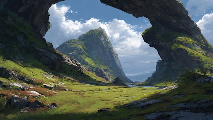create environment concept art and illustration