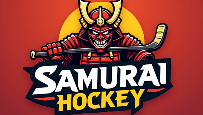 create awesome samurai hockey logo in one day