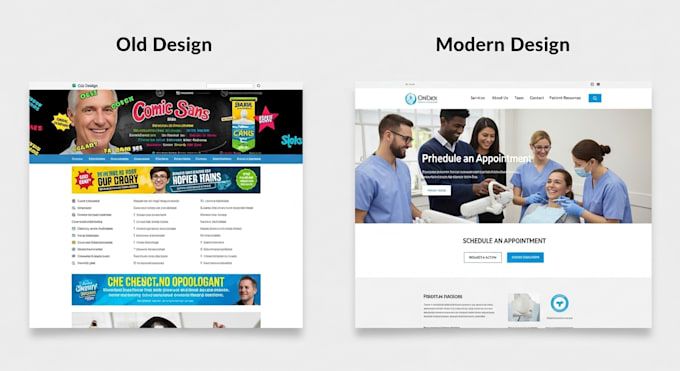 create a single page wordpress website for dentist