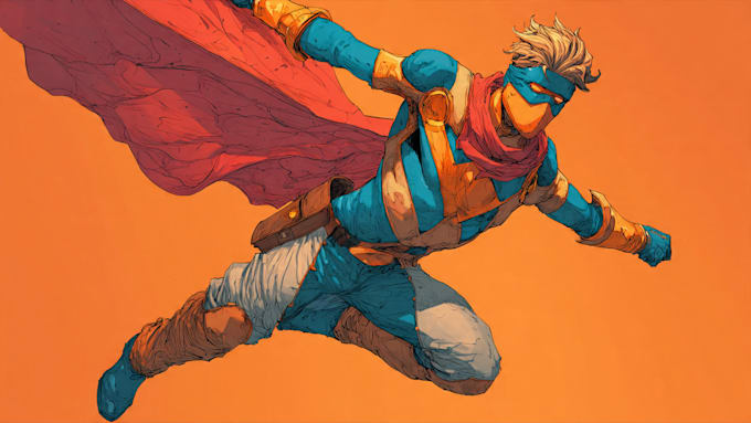create an amazing superhero or fantasy comic illustration
