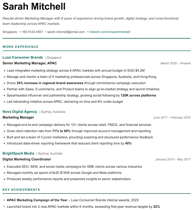 write a professional resume for entry level and mid career professionals